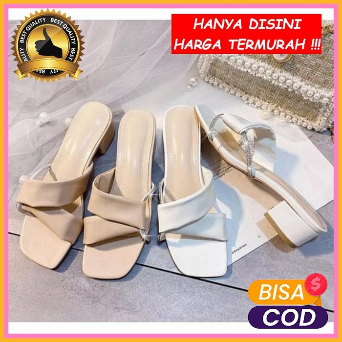 Import Terbaik Glarisamoda Fanya Mules Heels 3Cm Croco Heels Wanita Hak Tahu / Hils Hak Kaca Wanita 