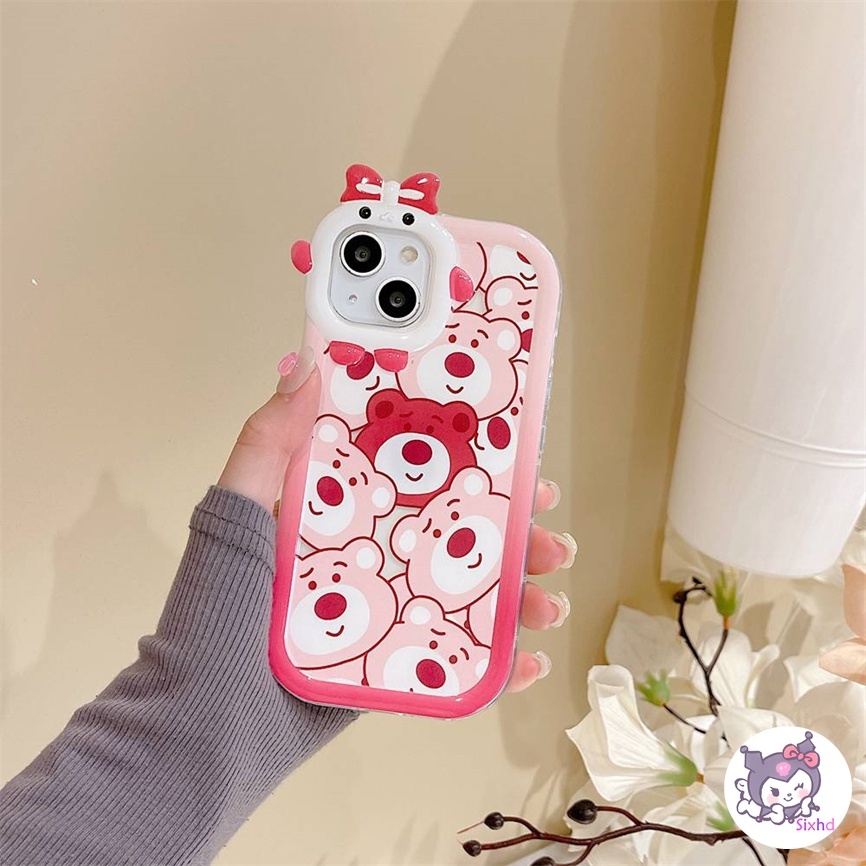 Vivo Y16 Y02 Y15s Y15A Y22s Y02s Y17 Y15 Y12 V25e Y35 Y21 Y20 Y12s Y12A Y20i Y20s Y22 Y02s Y01 Y21A Y21s Y50 Y30 Y33s Y33T Y11 Y95 Y93 Y91i Y91C Y76 Y1s V23e V21 S1 3D Small Monster Lens Phone Case Cartoon Small Bear Case Soft Protective Cover