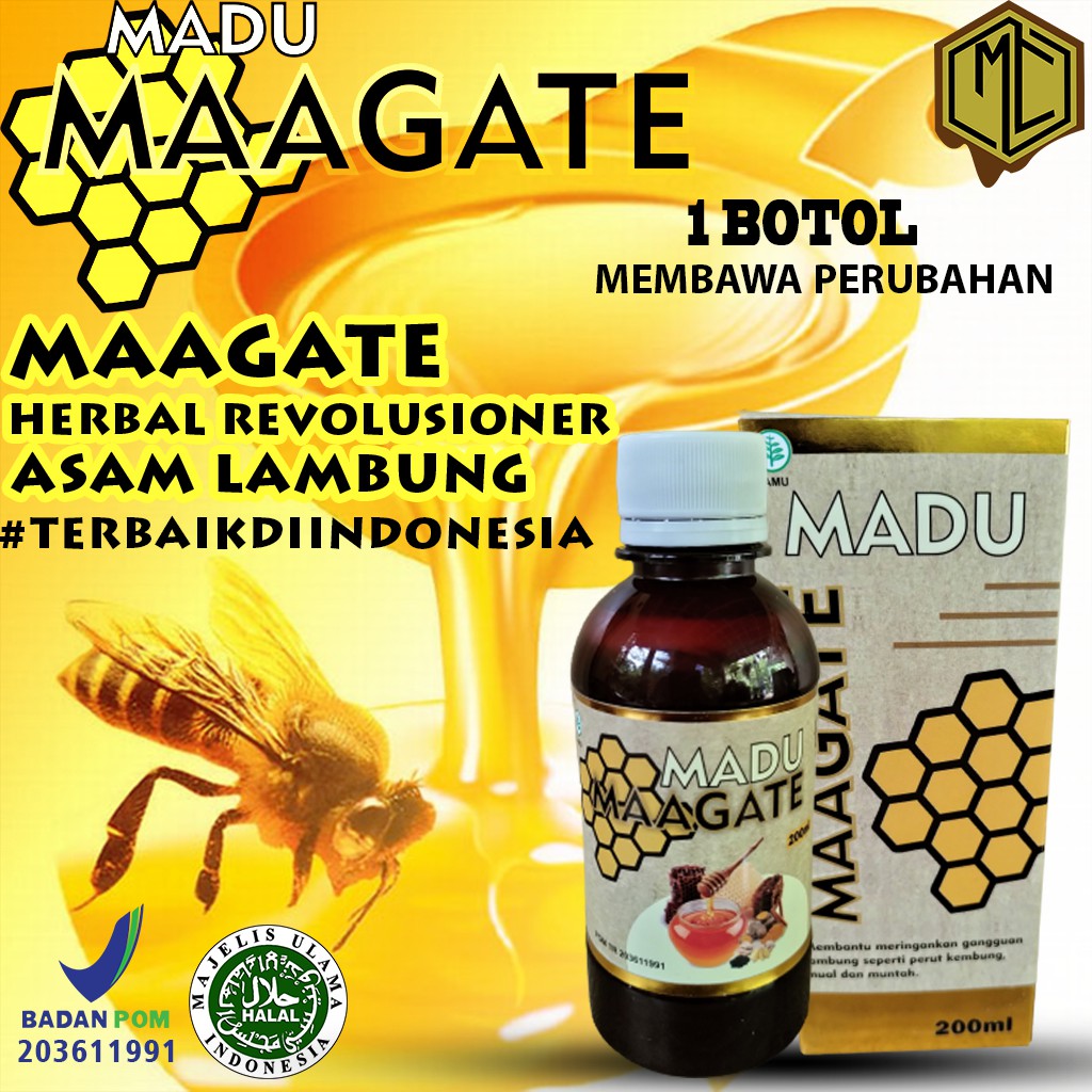 MADU MAAGATE obat  asam  lambung  kronis herbal ampuh atasi 