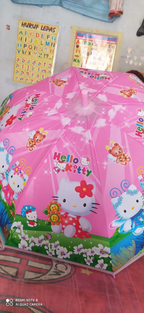 Payung Anak Karakter 8 Sisi Bahan Pvc Merk Osaka