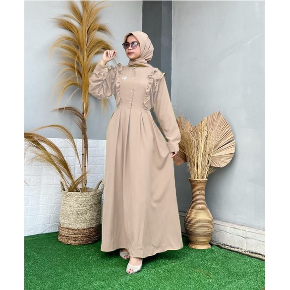 BISA COD - MAUVEE RELINE GAMIS TERBARU MAXY MAUVEE SHAKILA READY 2UKURAN SIZE L-XL / GAMIS MAUVEE FREE BROSS / GAMIS POLOS YANG SUPER MEWAH