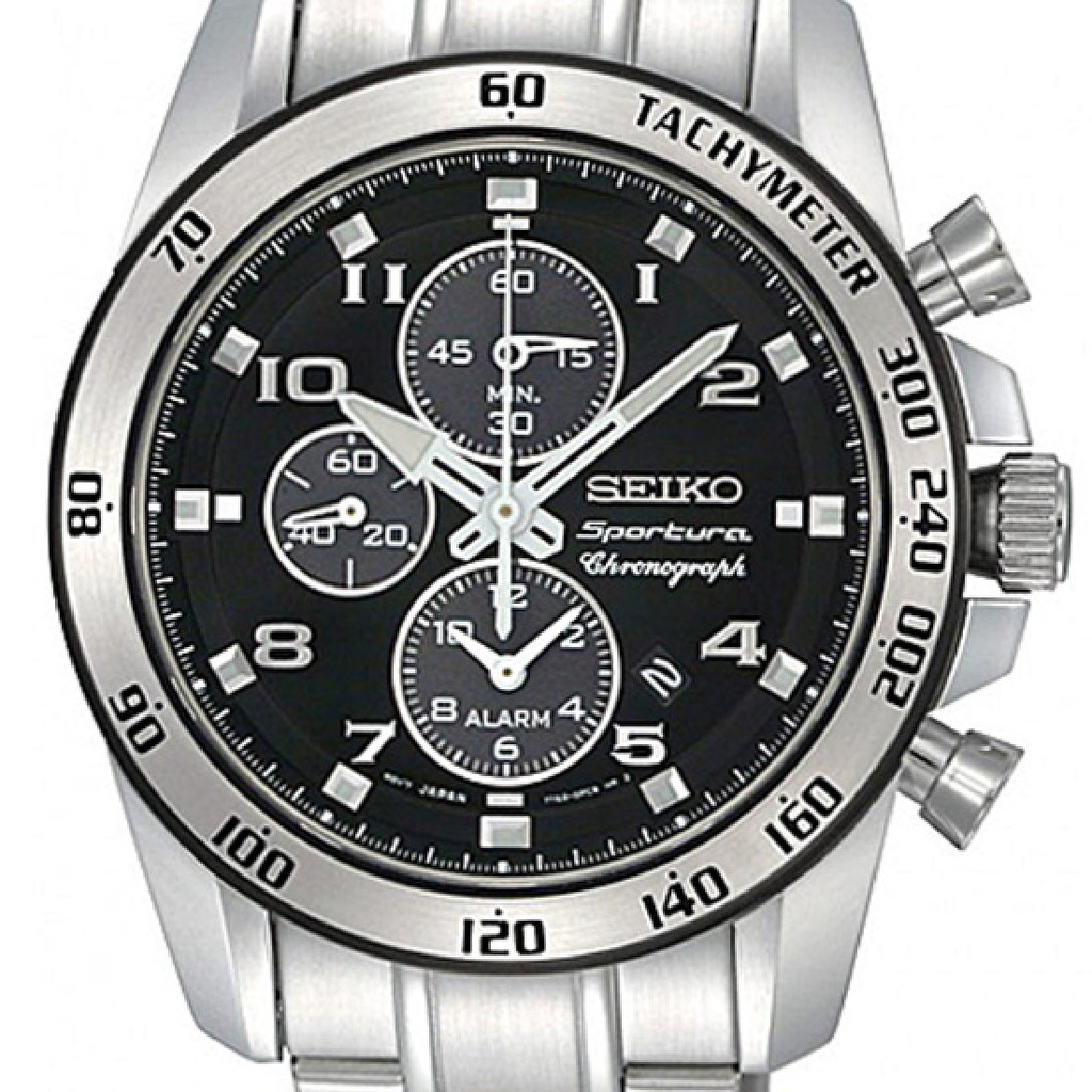 Seiko Sportura SNAE61P1 Quartz Chronograph Sapphire - Jam Pria SNAE61