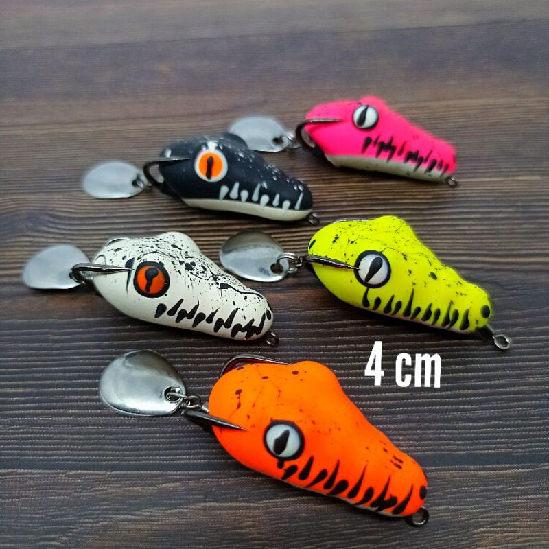 soft frog 4cm bentuk buaya/sf/softfrog/umpan gabus/ casting gabus