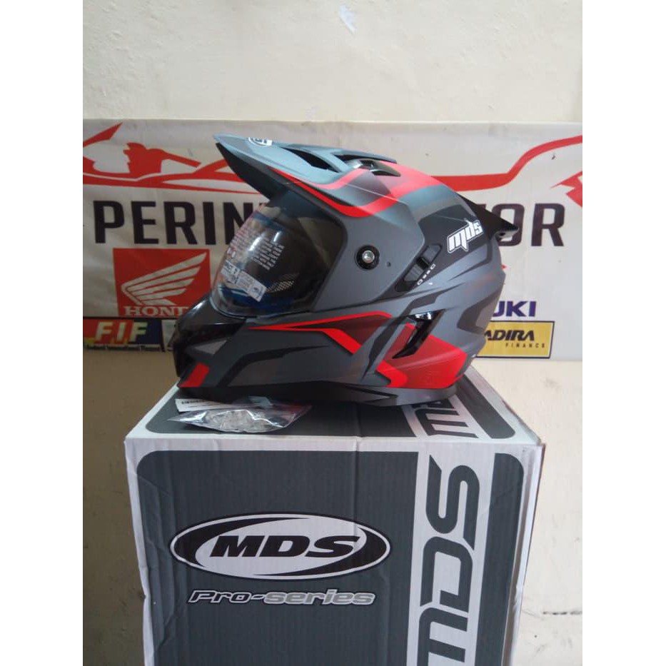 Exsclusive Helm Full Face Mds Supermoto Super Pro Agressive Crosser