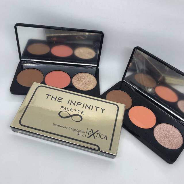 EXTICA THE INFINITY PALLETE  {bronzer,blush dan highlighter extica } ORIGINAL 100%