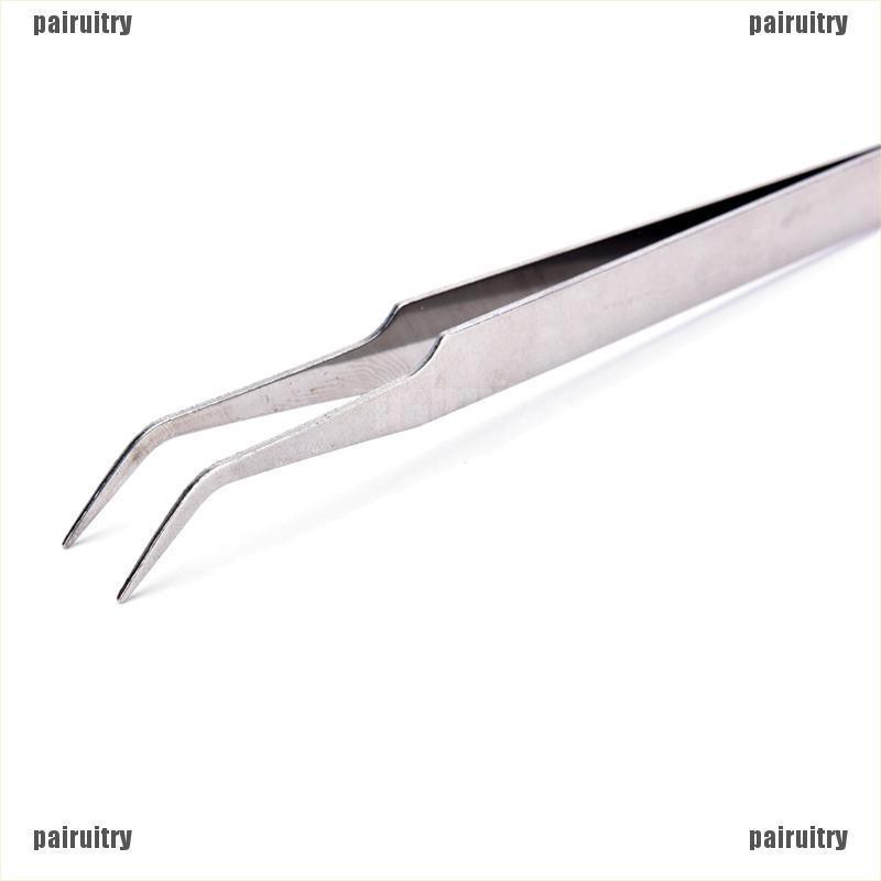 2 Pcs Pinset Pick Bulu Mata Bahan Stainless Steel Untuk Nail Art