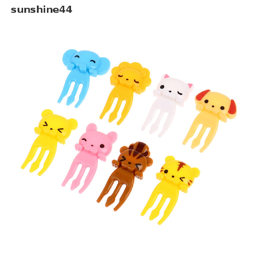 Sunshine 8Pcs Garpu Buah / Sayur Bentuk Binatang Untuk Anak