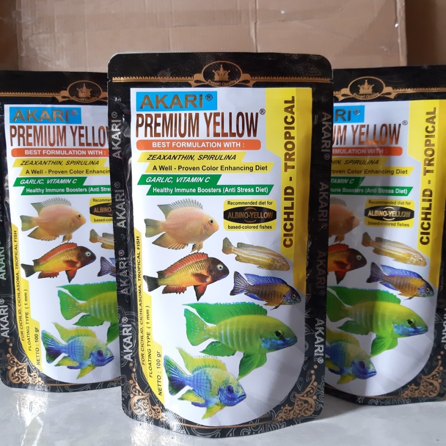 PELET AKARI PREMIUM YELLOW 100 GRAM
