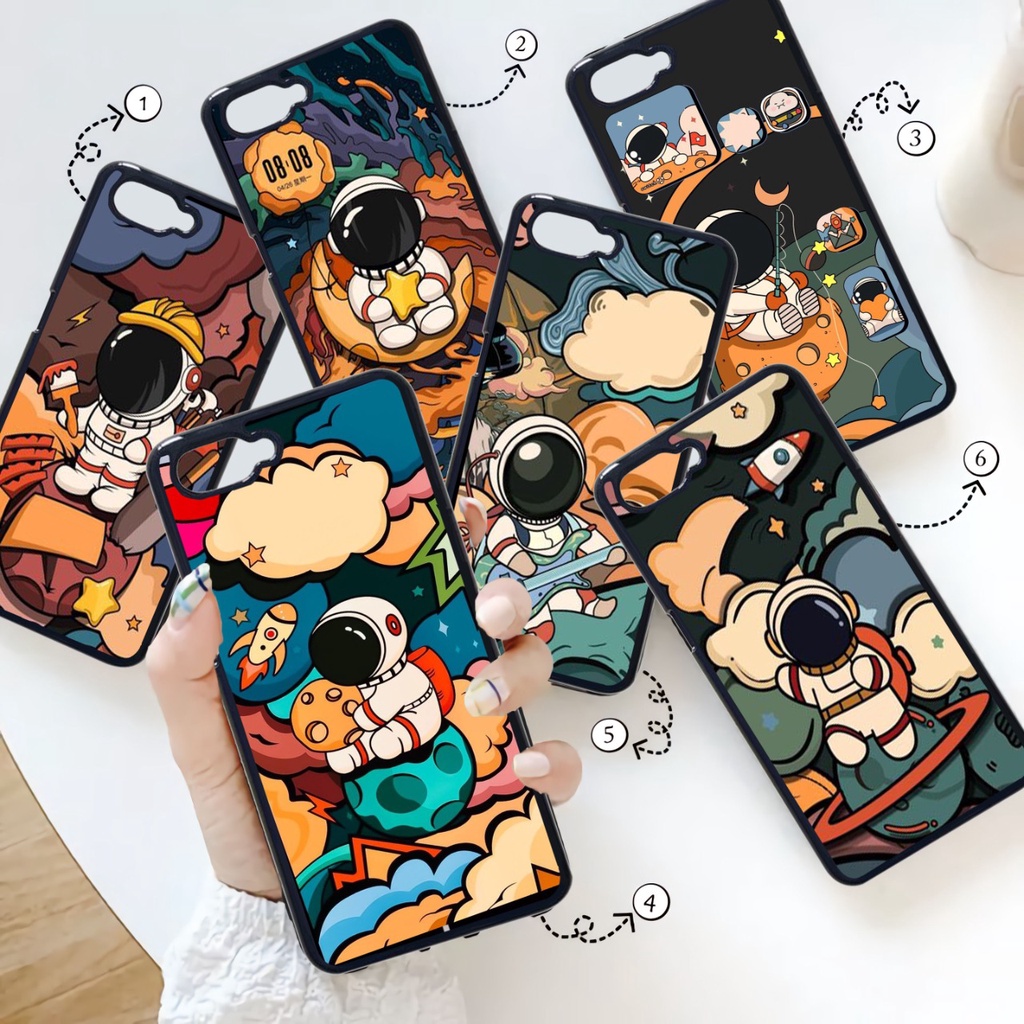 [MATE_35] Case 2D Kartun Astronot Realme C11 Realme C12/C25 Realme C15 Realme C21 Hardcase Glossy