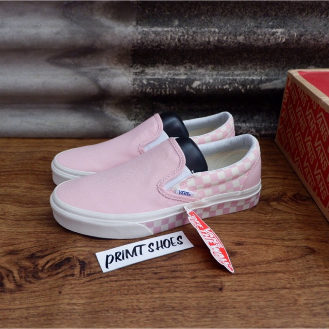 Vans Slip On - Sidewall Checker Pink