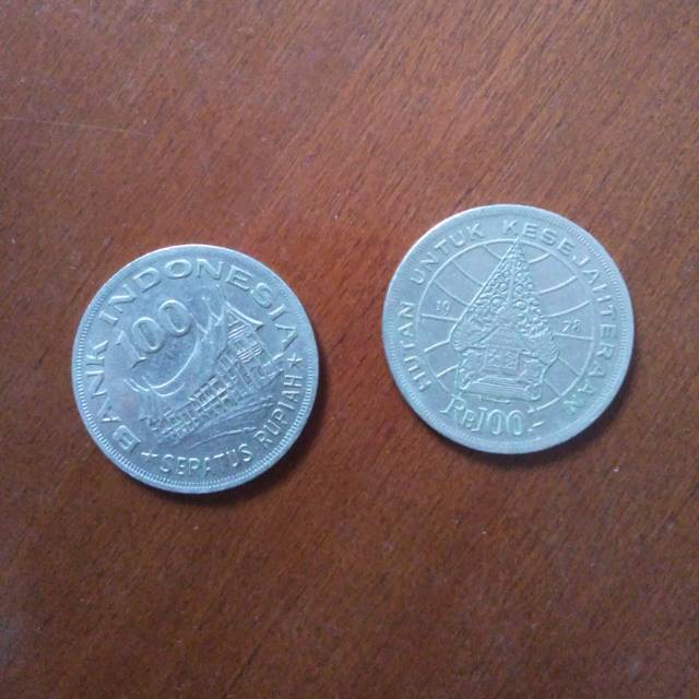 Uang koin kuno mahar 100 rupiah