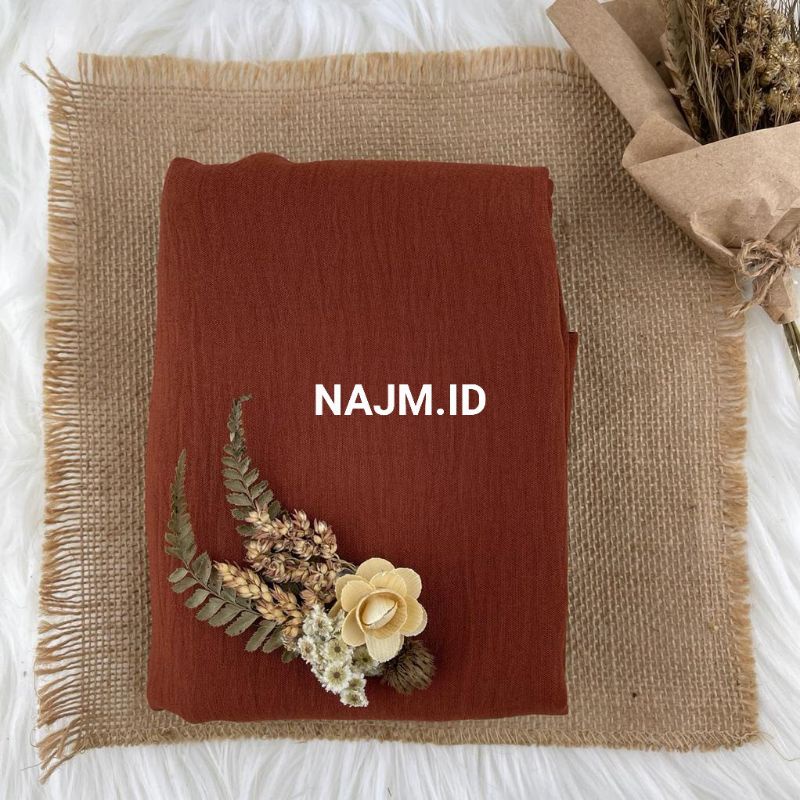 Pashmina Curve Crinkle Airflow 190x100 cm • Pashmina Curve Malay • Pasmina Curve Malaysia Jumbo Syari-Bata