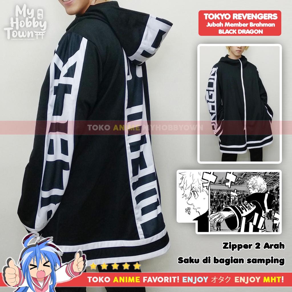 Jaket Jubah Brahman Anime Tokyo Revengers Member Takemichi Hanagaki