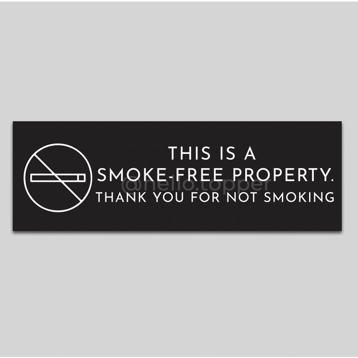 

Sign Akrilik No Smoking | Thank You For Not Smoking Acrylic Printed Elegan