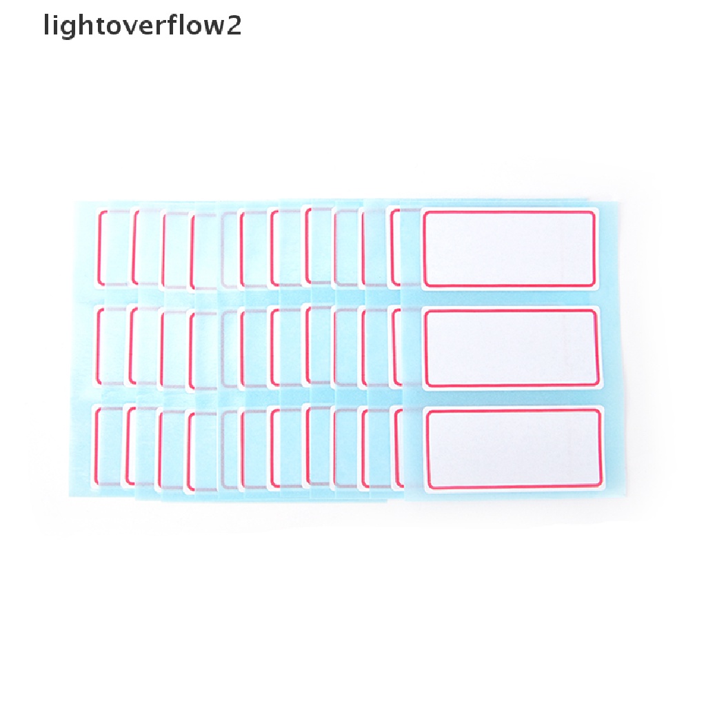 (lightoverflow2) 12 Lembar Stiker label Nama Kosong Bisa Ditulis