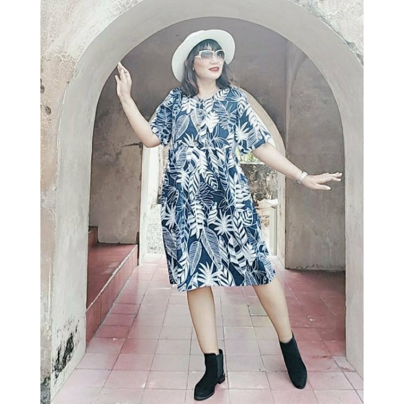 TROPICAL DRESS LINEN - DRESS LONGGAR - BAJU LINEN
