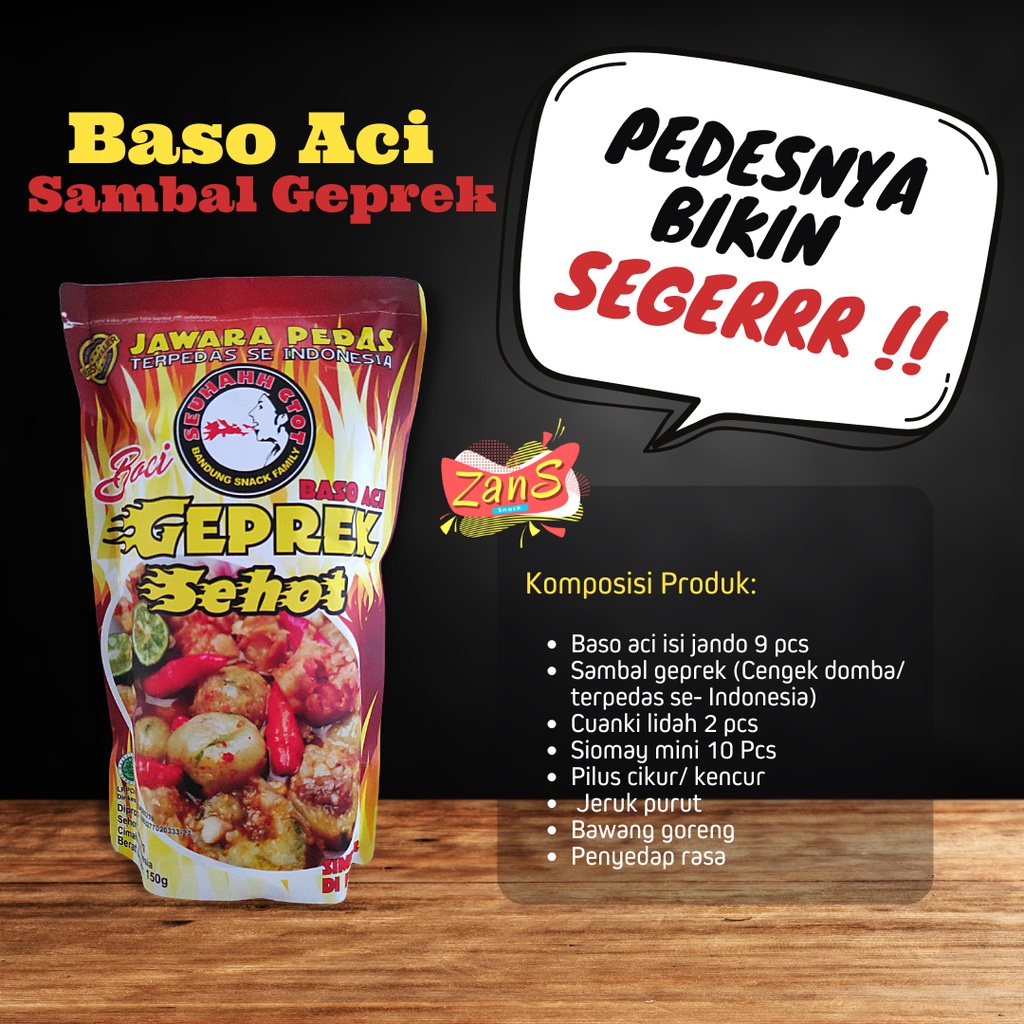 

Baso Aci Sehot Baso Aci Sambal Geprek Jawara Pedas - Netto 200 gr