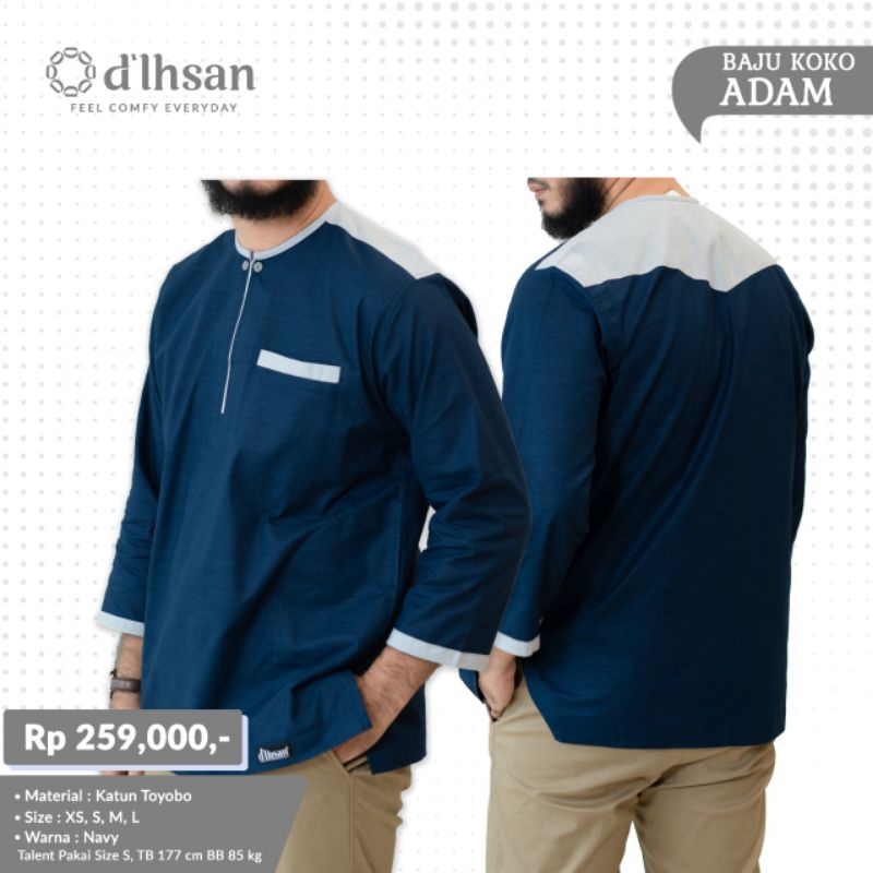 BAJU KOKO ADAM D'IHSAN/KOKO LENGAN PANJANG JUMBO SIZE