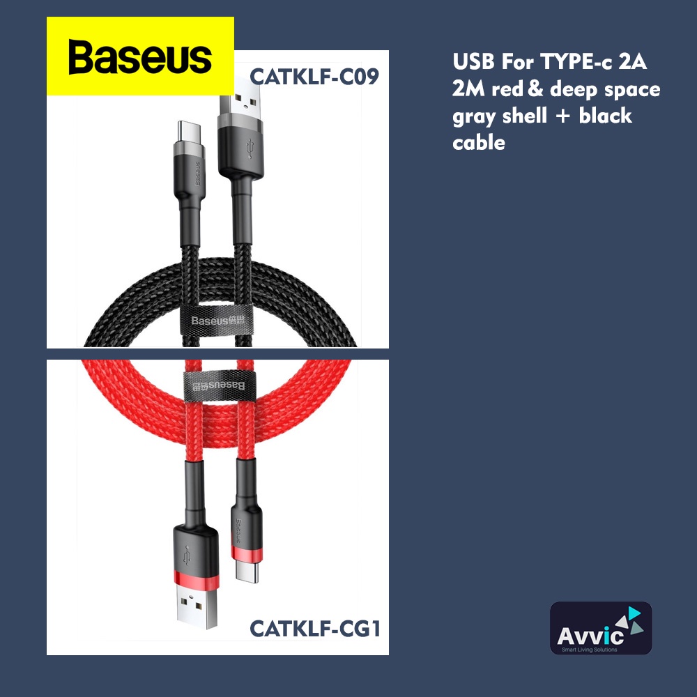 BASEUS Kabel USB to Type C Fast Charge Cafule Cable Charger 2A 2M