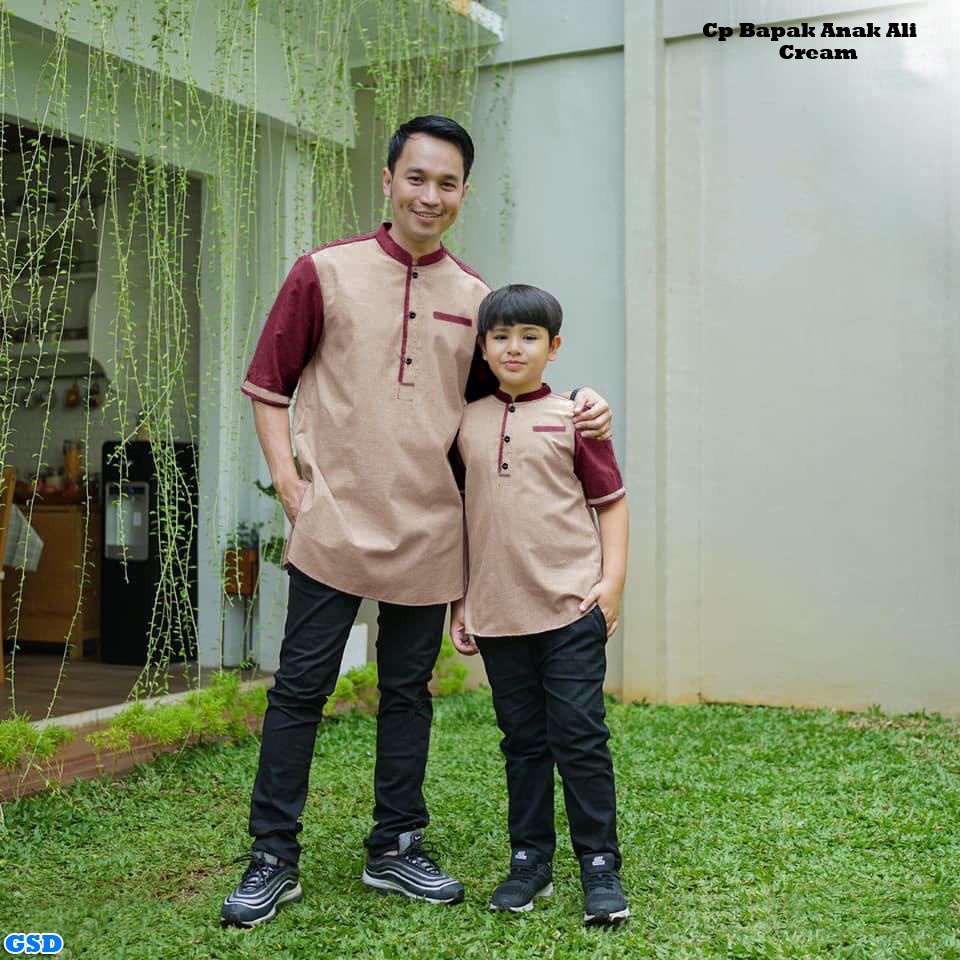 Cp bapak anak ali/Baju Koko Couple Anak Ayah Murah/Couple Gamis Anak Bapak/Atasan Koko Couple Cowok Murah