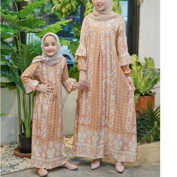 Gamis Maxmara Pesta Mewah Wanita Fashion Muslimah Syari Premium Couple Ibu Dan Anak Perempuan Terbar