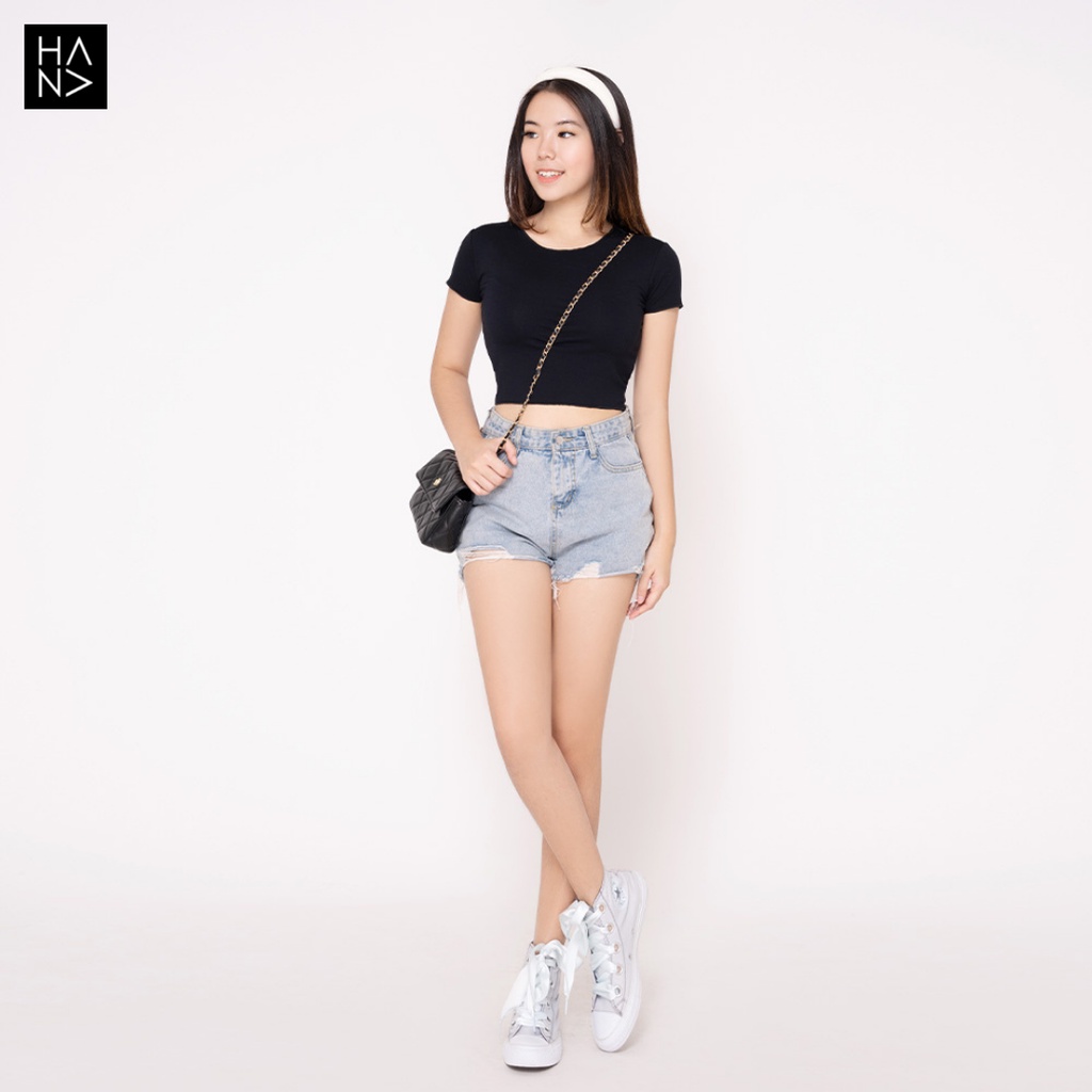 HanaFashion JKT - Hanafe Crop Top Kaos Wanita Crop Tee - CT014