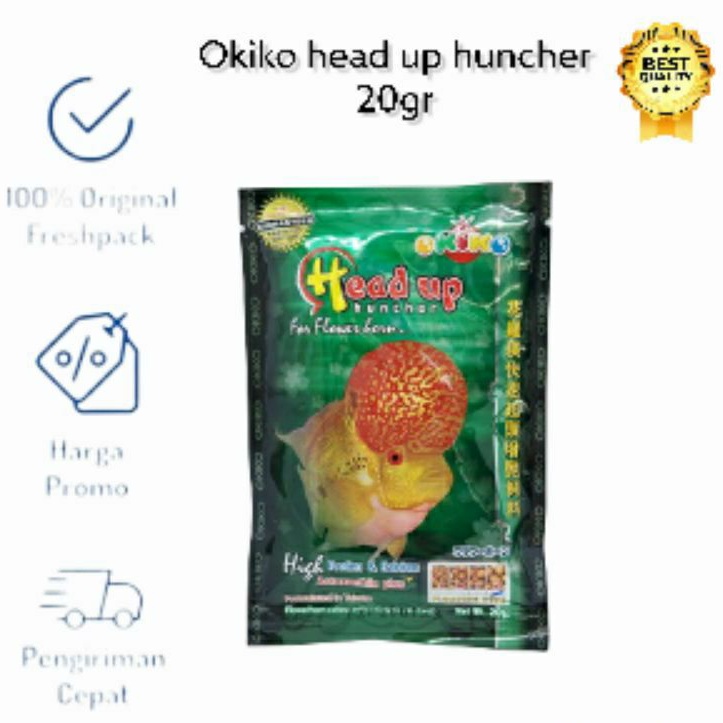 Okiko Head up 20 GR Pelet Ikan Louhan Okiko Headup Size XL