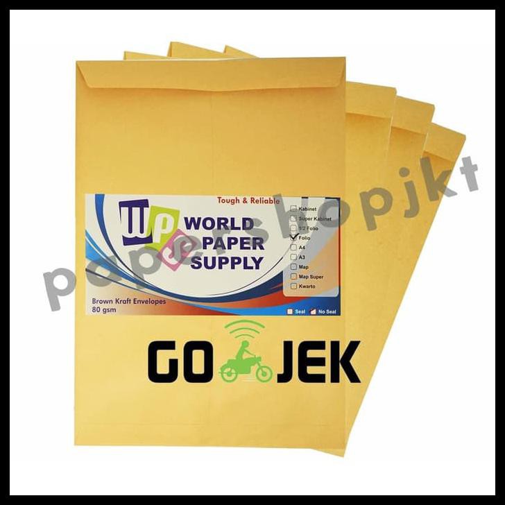 

Ready Stock Khusus Gosend!!! Amplop Coklat Ukuran Folio Wps ( 23,5 X 34,5 Cm )