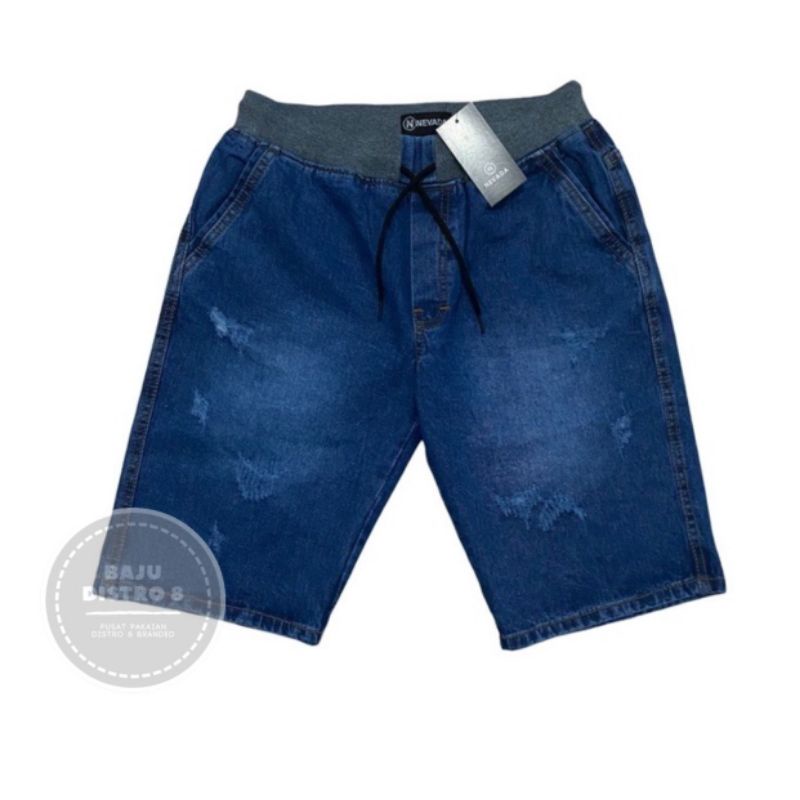 CELANA JEANS PENDEK NEVADA CELANA DENIM NEVADA PRIA RIB SOBEK ORIGINAL MATAHARI