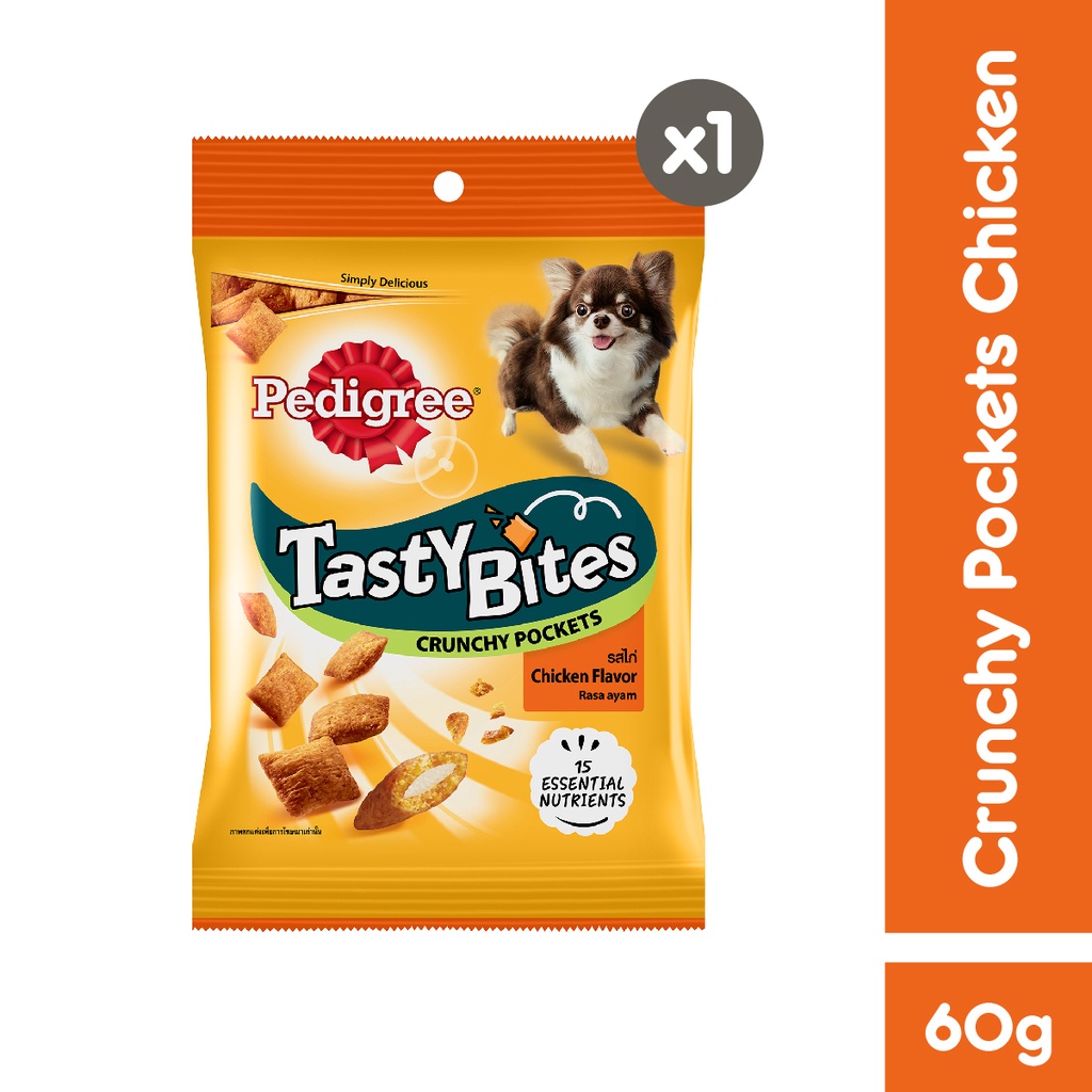 PEDIGREE® Tasty Bites Crunchy Pockets Snack Anjing 60 g-Chicken