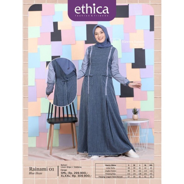 [READY] GAMIS ETHICA RAINAMI 01 MARUN ROSE TAUPE RIFFLE GREEN EARTH RED BLUE HAZE