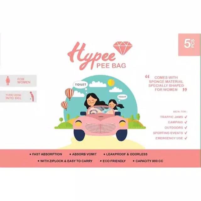 Hypee pee bag girl kantong urin wanita