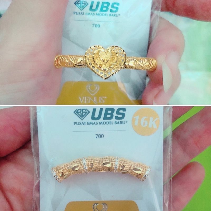 Charm Pipa Gelang Love Tumpuk dan Bambu UBS 700/16k