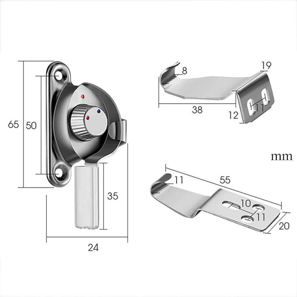 [Elegan] Crescent Lock Stainless Steel Safety Gesper Asuransi Jendela Pintu Geser Rumah Tangga Dua Sisi