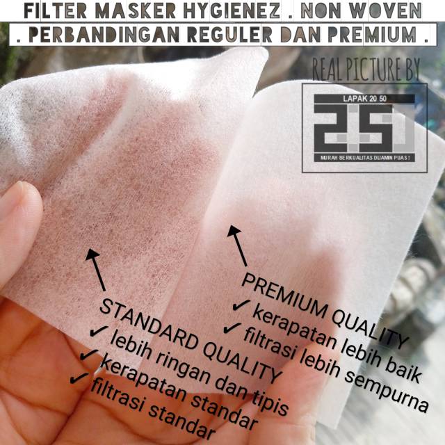 MASKER KAIN 3 LAPIS PREMIUM FILTER ANTI VIRUS REFILL KAIN NON WOVEN ISI 10 HYGIENEZ MURAH PM 2.5