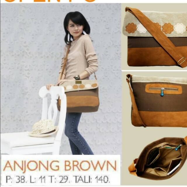 Tas maika etnik anjong brown