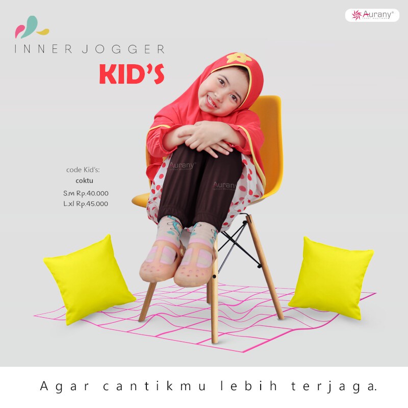 AURANY Celana Inner Anak Legging Dalaman Gamis Leging Kids Model JOGGER