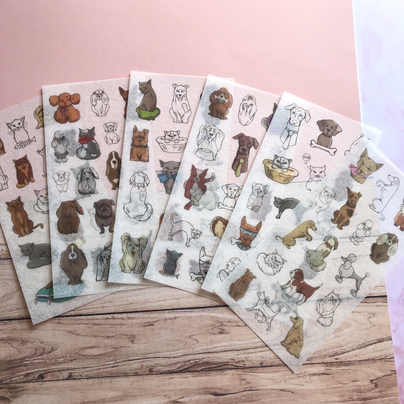 

[GSB OFFICIAL] Washi Sticker Anjing untuk Scrapbook dan Journal