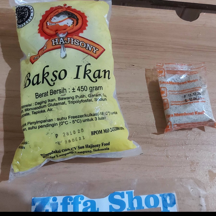 

Bakso Ikan Sony + Bumbu Kuah Khas Baso Soni Son Haji Lampung