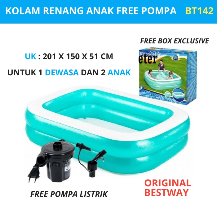 Mainan Kolam Edukasi renang Berenang anak laki laki perempuan Bestway Balon tempat mandi bayi BT142
