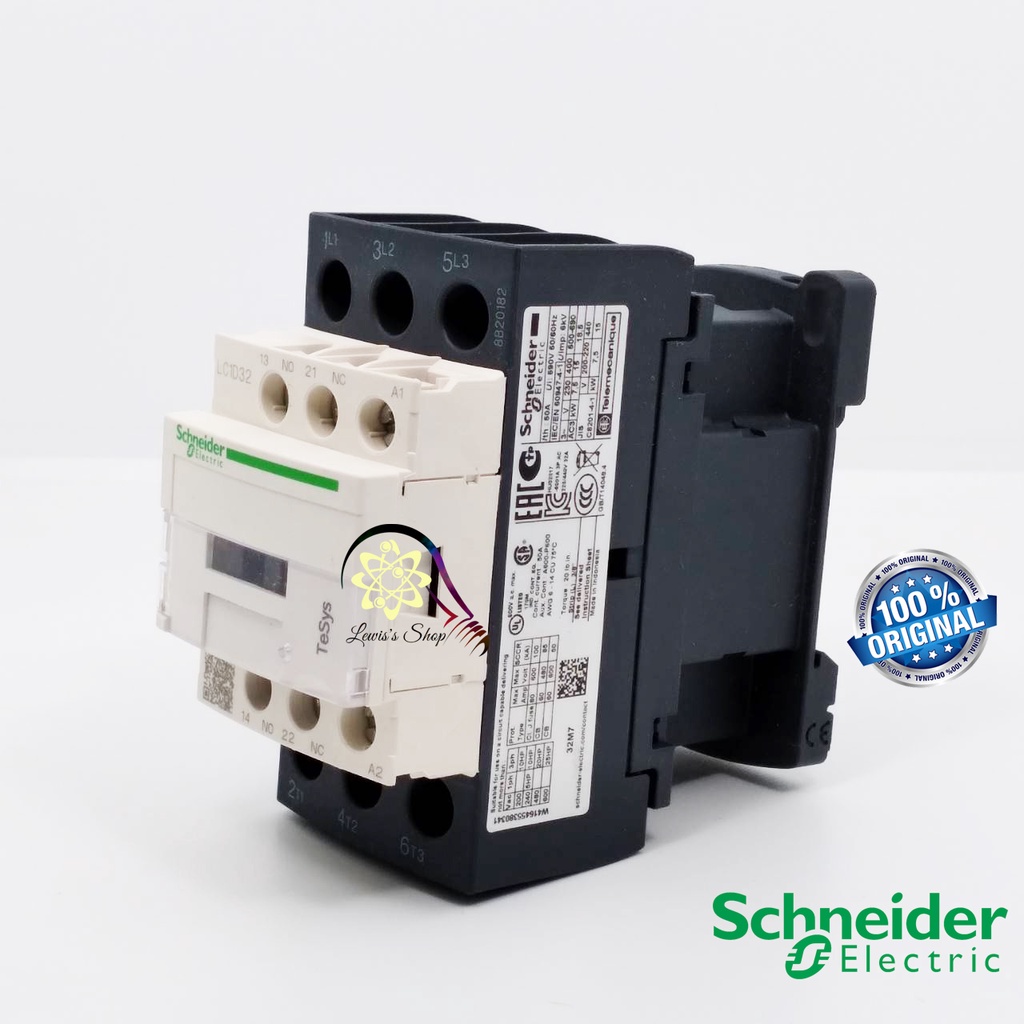 Jual Magnetic Contactor Schneider LC1D32M7 220V Original | Shopee Indonesia