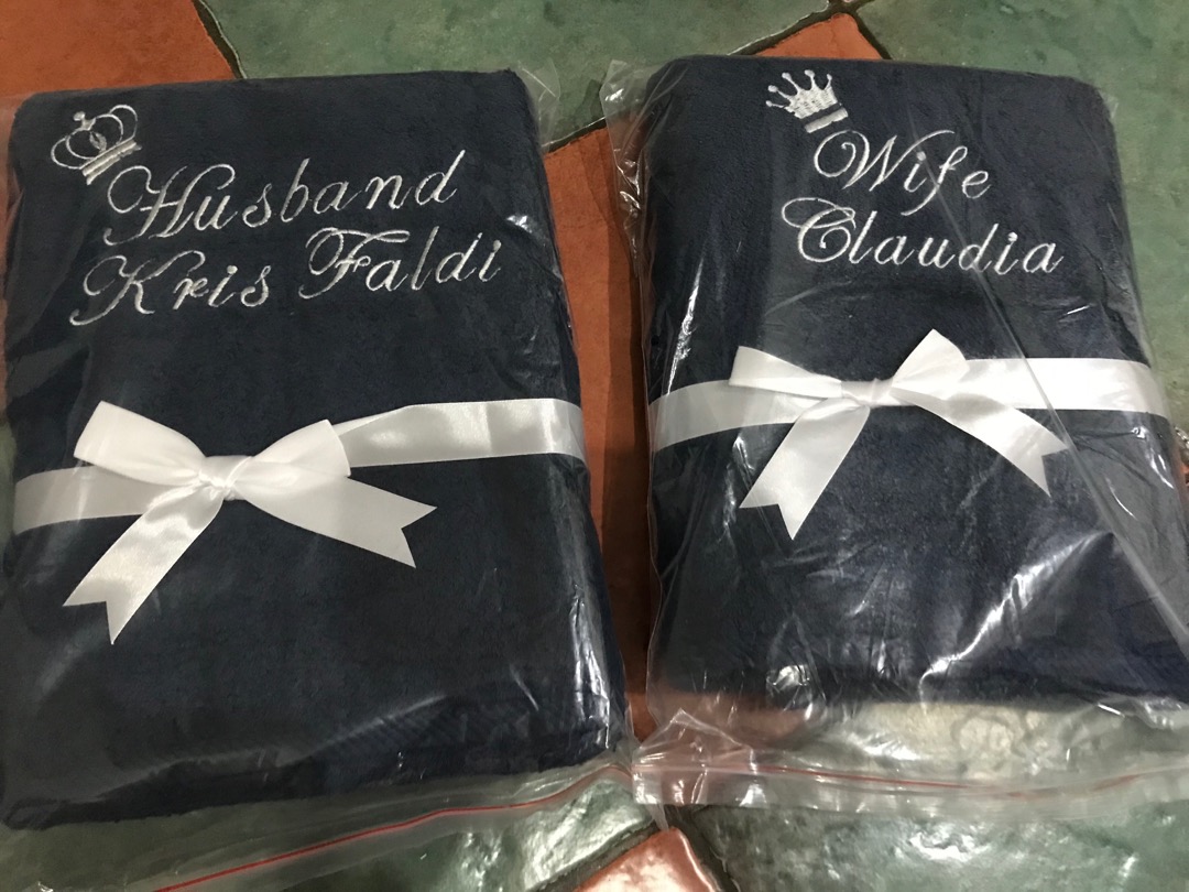 Handuk Terrypalmer Bordir Nama Per Pcs / 1 Handuk