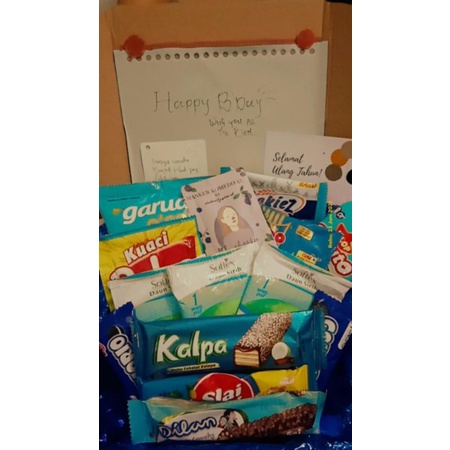 

SNACKBOX / SNACK BOX / GIFTBOX / GIFT BOX / HAMPER BLUE/BIRU MURAH