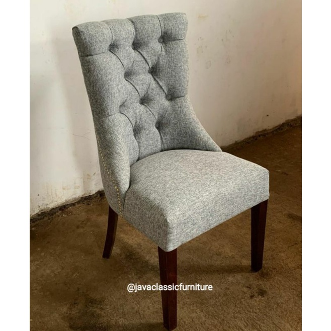 KURSI MAKAN JOK CAFE RESTO MINIMALIS DINNING CHAIR TERAS SANTAI MEWAH DUDUKAN EMPUK KAYU JATI-1