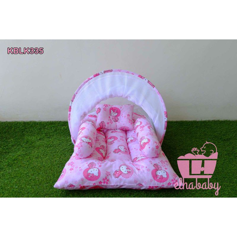kasur bayi motif hello kitty pink/tempat tidur bayi set