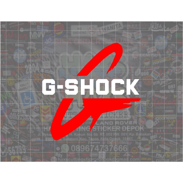 Cutting Sticker G-Shock Ukuran 8 Cm Untuk Motor dan Mobil