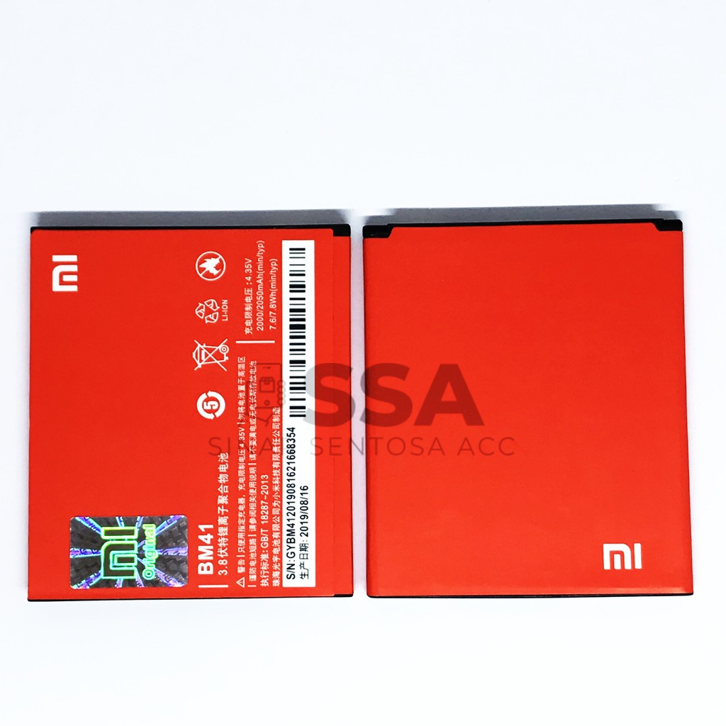 Baterai Original 100% Xiaomi Redmi 1 Redmi 1s BM41 BM 41 Battery Batu Batre Batrai Garansi ORI AWET