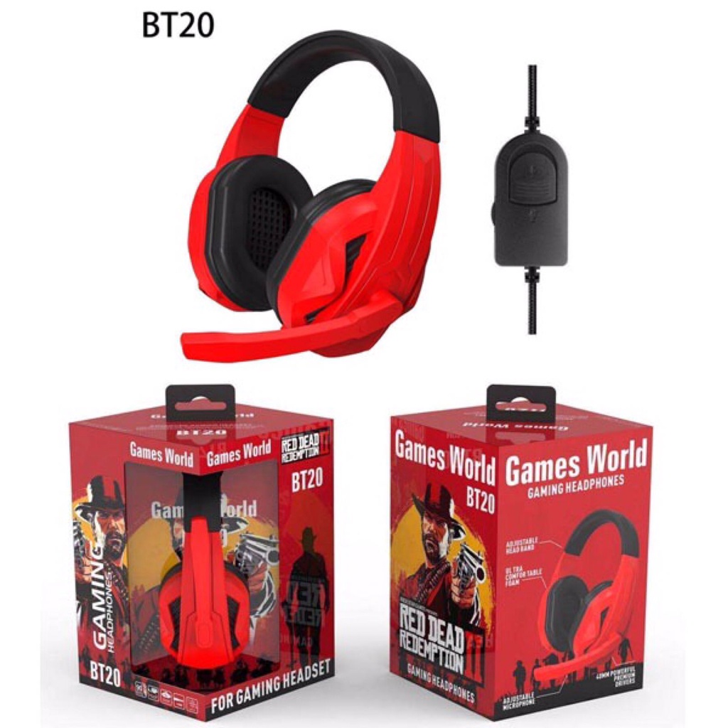 Headphone Gaming World Series MIC PC Mobile Phone Super Bass Aksesoris Handphone HP OCEANMART OCEAN MART Murah Grosir