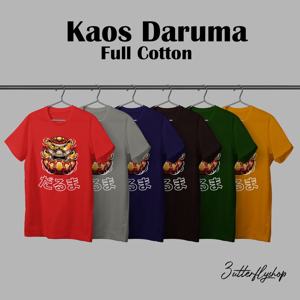 [KAOS DEWASA] Daruma doll tshirt dewasa cewek cowok full color murah