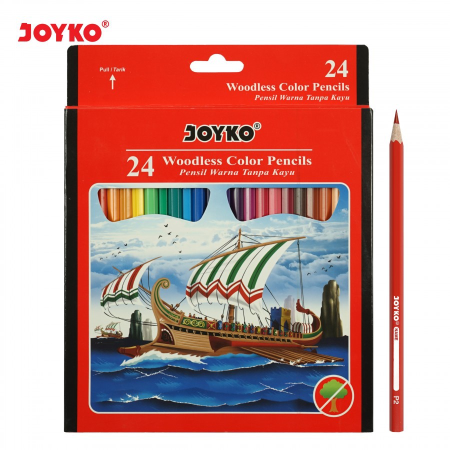 Pensil Warna Joyko [CP-104/24 Warna] / Alat Tulis Gambar Pencil Colour-2